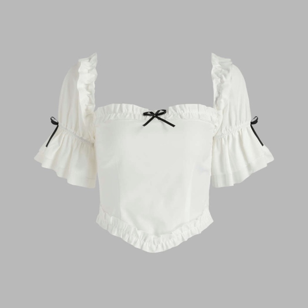 Shop Cider white puff sleeve blouse ✨NWT✨